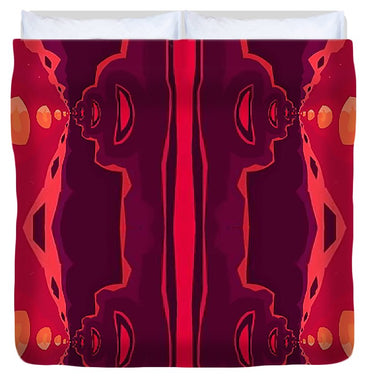 Raspberry Orange 1 - Duvet Cover