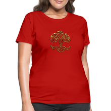 Carica l&#39;immagine nel visualizzatore di Gallery, Celtic Tree Women&#39;s T-Shirt - red