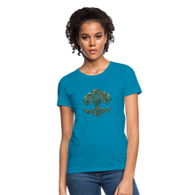 Carica l&#39;immagine nel visualizzatore di Gallery, Celtic Tree Women&#39;s T-Shirt - turquoise