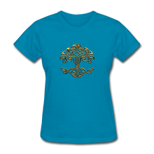 Carica l&#39;immagine nel visualizzatore di Gallery, Celtic Tree Women&#39;s T-Shirt - turquoise
