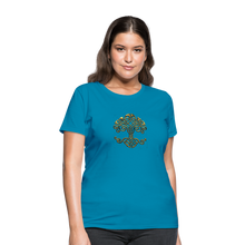 Carica l&#39;immagine nel visualizzatore di Gallery, Celtic Tree Women&#39;s T-Shirt - turquoise