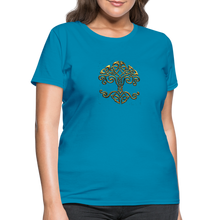 Carica l&#39;immagine nel visualizzatore di Gallery, Celtic Tree Women&#39;s T-Shirt - turquoise