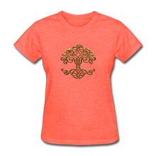 Carica l&#39;immagine nel visualizzatore di Gallery, Celtic Tree Women&#39;s T-Shirt - heather coral