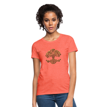 Carica l&#39;immagine nel visualizzatore di Gallery, Celtic Tree Women&#39;s T-Shirt - heather coral