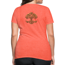 Carica l&#39;immagine nel visualizzatore di Gallery, Celtic Tree Women&#39;s T-Shirt - heather coral