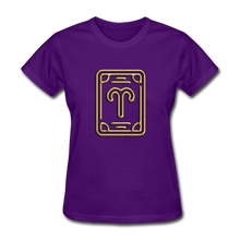 Load image into Gallery viewer, Aries Gold Women&#39;s T-Shirt - purple