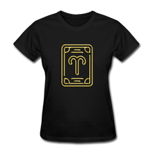 Load image into Gallery viewer, Aries Gold Women&#39;s T-Shirt - black