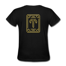 Load image into Gallery viewer, Aries Gold Women&#39;s T-Shirt - black