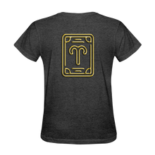 Load image into Gallery viewer, Aries Gold Women&#39;s T-Shirt - heather black