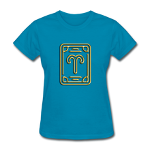 Load image into Gallery viewer, Aries Gold Women&#39;s T-Shirt - turquoise