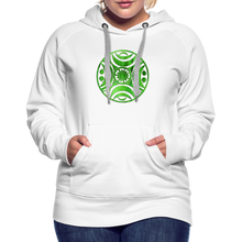 Carica l&#39;immagine nel visualizzatore di Gallery, Green Metal Sun Tribe Women’s Premium Hoodie - white