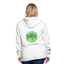 Carica l&#39;immagine nel visualizzatore di Gallery, Green Metal Sun Tribe Women’s Premium Hoodie - white