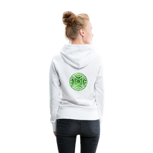 Carica l&#39;immagine nel visualizzatore di Gallery, Green Metal Sun Tribe Women’s Premium Hoodie - white
