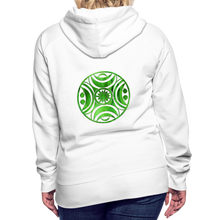 Carica l&#39;immagine nel visualizzatore di Gallery, Green Metal Sun Tribe Women’s Premium Hoodie - white