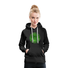 Carica l&#39;immagine nel visualizzatore di Gallery, Green Metal Sun Tribe Women’s Premium Hoodie - black