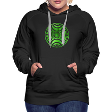 Carica l&#39;immagine nel visualizzatore di Gallery, Green Metal Sun Tribe Women’s Premium Hoodie - black
