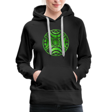 Carica l&#39;immagine nel visualizzatore di Gallery, Green Metal Sun Tribe Women’s Premium Hoodie - black