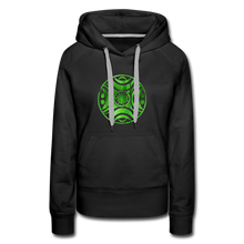 Carica l&#39;immagine nel visualizzatore di Gallery, Green Metal Sun Tribe Women’s Premium Hoodie - black