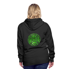 Carica l&#39;immagine nel visualizzatore di Gallery, Green Metal Sun Tribe Women’s Premium Hoodie - black