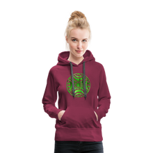 Carica l&#39;immagine nel visualizzatore di Gallery, Green Metal Sun Tribe Women’s Premium Hoodie - burgundy