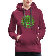 Carica l&#39;immagine nel visualizzatore di Gallery, Green Metal Sun Tribe Women’s Premium Hoodie - burgundy