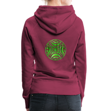 Carica l&#39;immagine nel visualizzatore di Gallery, Green Metal Sun Tribe Women’s Premium Hoodie - burgundy