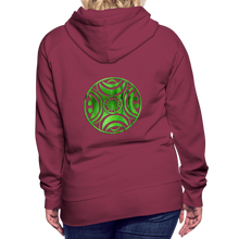 Carica l&#39;immagine nel visualizzatore di Gallery, Green Metal Sun Tribe Women’s Premium Hoodie - burgundy