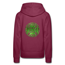 Carica l&#39;immagine nel visualizzatore di Gallery, Green Metal Sun Tribe Women’s Premium Hoodie - burgundy