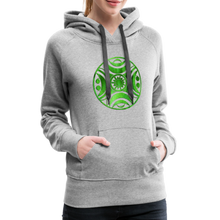 Carica l&#39;immagine nel visualizzatore di Gallery, Green Metal Sun Tribe Women’s Premium Hoodie - heather grey