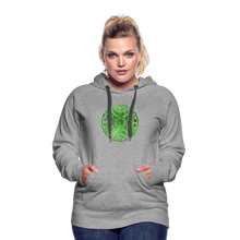 Carica l&#39;immagine nel visualizzatore di Gallery, Green Metal Sun Tribe Women’s Premium Hoodie - heather grey