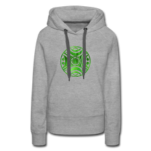Carica l&#39;immagine nel visualizzatore di Gallery, Green Metal Sun Tribe Women’s Premium Hoodie - heather grey