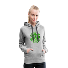 Carica l&#39;immagine nel visualizzatore di Gallery, Green Metal Sun Tribe Women’s Premium Hoodie - heather grey