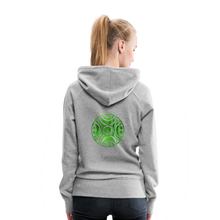 Carica l&#39;immagine nel visualizzatore di Gallery, Green Metal Sun Tribe Women’s Premium Hoodie - heather grey