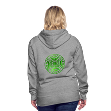 Carica l&#39;immagine nel visualizzatore di Gallery, Green Metal Sun Tribe Women’s Premium Hoodie - heather grey