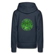 Carica l&#39;immagine nel visualizzatore di Gallery, Green Metal Sun Tribe Women’s Premium Hoodie - navy