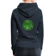 Carica l&#39;immagine nel visualizzatore di Gallery, Green Metal Sun Tribe Women’s Premium Hoodie - navy