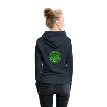 Carica l&#39;immagine nel visualizzatore di Gallery, Green Metal Sun Tribe Women’s Premium Hoodie - navy