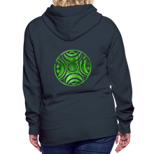 Carica l&#39;immagine nel visualizzatore di Gallery, Green Metal Sun Tribe Women’s Premium Hoodie - navy