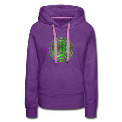 Green Metal Sun Tribe Women’s Premium Hoodie - purple