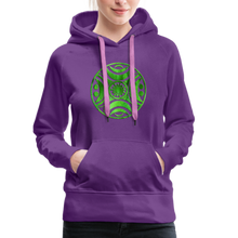 Carica l&#39;immagine nel visualizzatore di Gallery, Green Metal Sun Tribe Women’s Premium Hoodie - purple