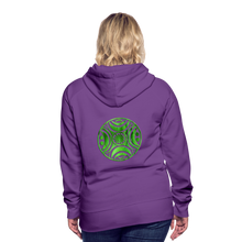Carica l&#39;immagine nel visualizzatore di Gallery, Green Metal Sun Tribe Women’s Premium Hoodie - purple