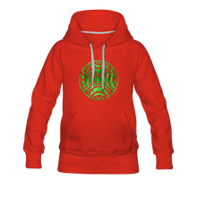 Carica l&#39;immagine nel visualizzatore di Gallery, Green Metal Sun Tribe Women’s Premium Hoodie - red