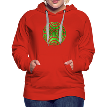 Carica l&#39;immagine nel visualizzatore di Gallery, Green Metal Sun Tribe Women’s Premium Hoodie - red