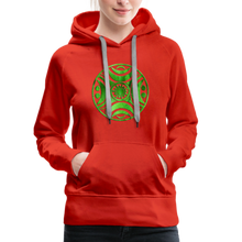 Carica l&#39;immagine nel visualizzatore di Gallery, Green Metal Sun Tribe Women’s Premium Hoodie - red