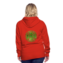 Carica l&#39;immagine nel visualizzatore di Gallery, Green Metal Sun Tribe Women’s Premium Hoodie - red