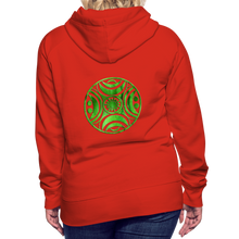Carica l&#39;immagine nel visualizzatore di Gallery, Green Metal Sun Tribe Women’s Premium Hoodie - red