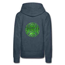 Carica l&#39;immagine nel visualizzatore di Gallery, Green Metal Sun Tribe Women’s Premium Hoodie - heather denim