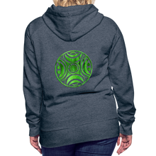 Carica l&#39;immagine nel visualizzatore di Gallery, Green Metal Sun Tribe Women’s Premium Hoodie - heather denim