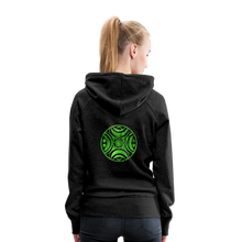 Carica l&#39;immagine nel visualizzatore di Gallery, Green Metal Sun Tribe Women’s Premium Hoodie - charcoal grey