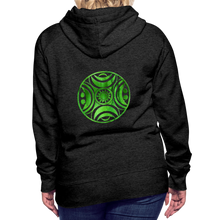 Carica l&#39;immagine nel visualizzatore di Gallery, Green Metal Sun Tribe Women’s Premium Hoodie - charcoal grey